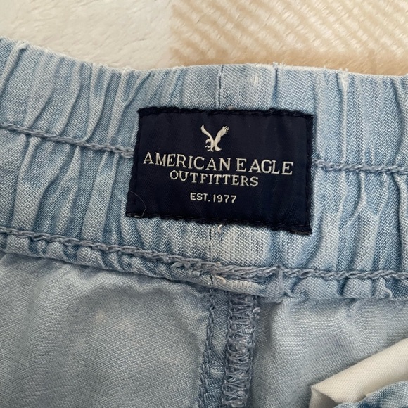 XS American Eagle Outfitters Sky Blue Shorts Jean loose shorts - Picture 2 of 6